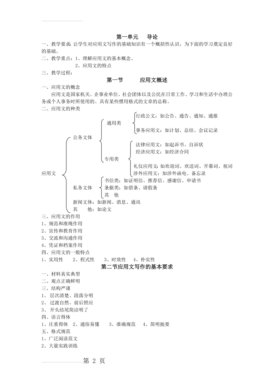 应用文写作基础优秀教案(11页).doc_第2页