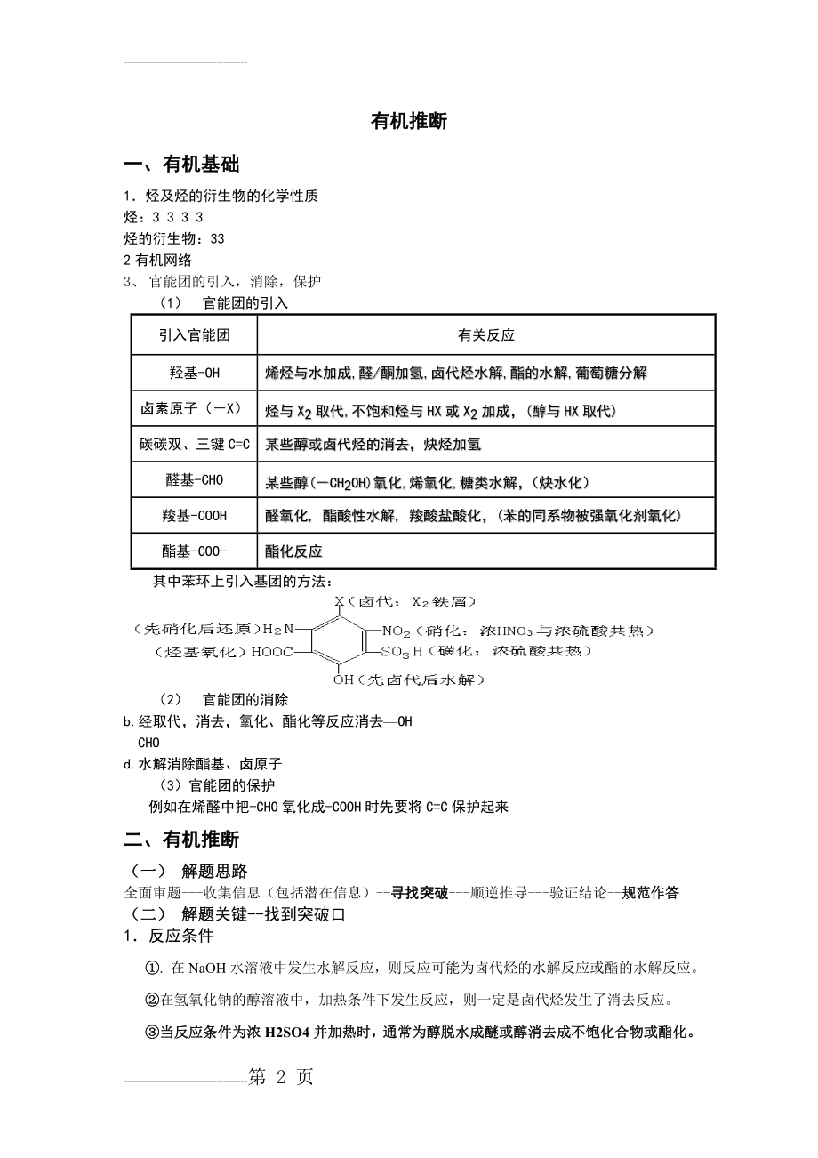 高中化学有机推断总结(10页).doc_第2页