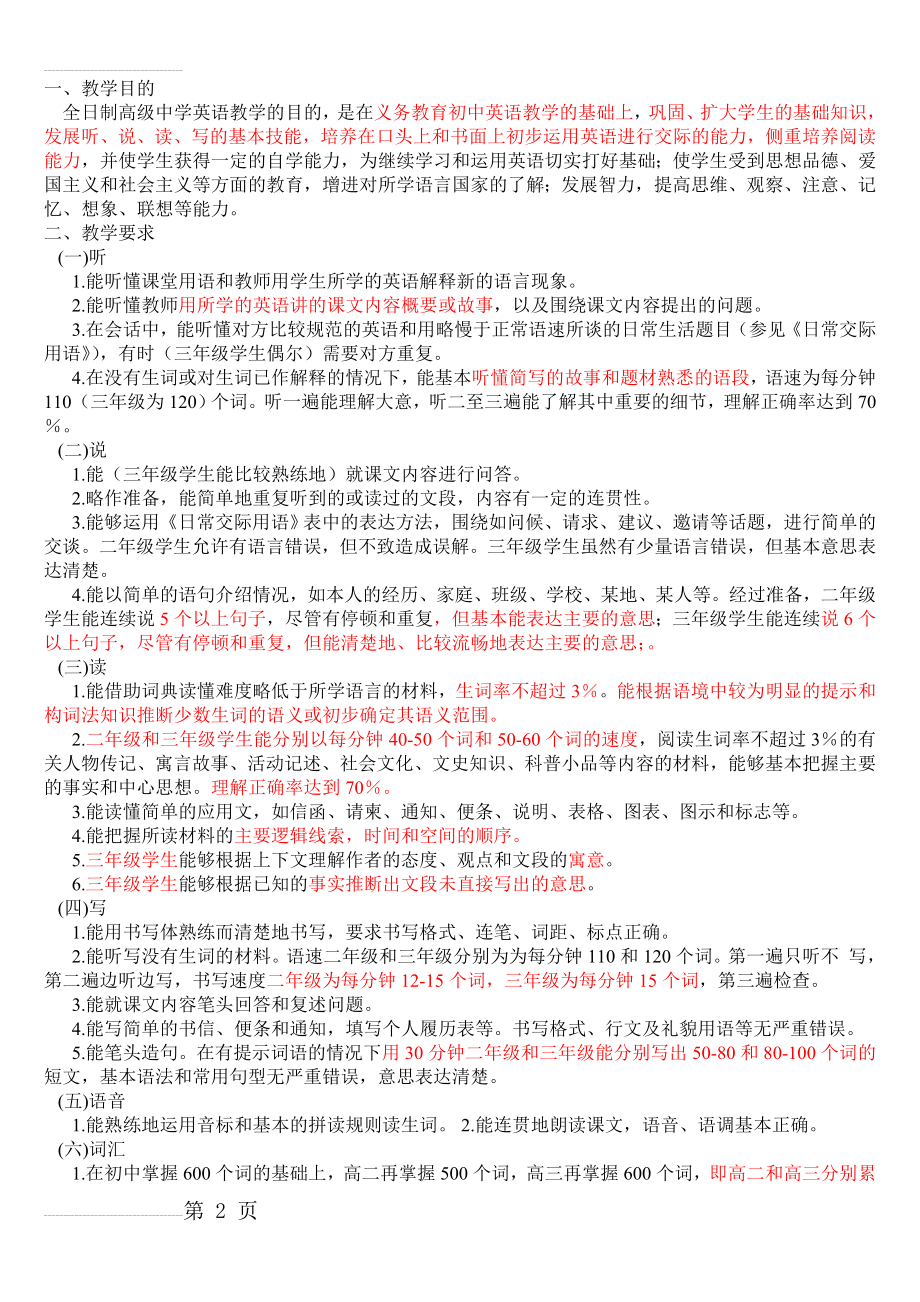 高中英语教学大纲(6页).doc_第2页