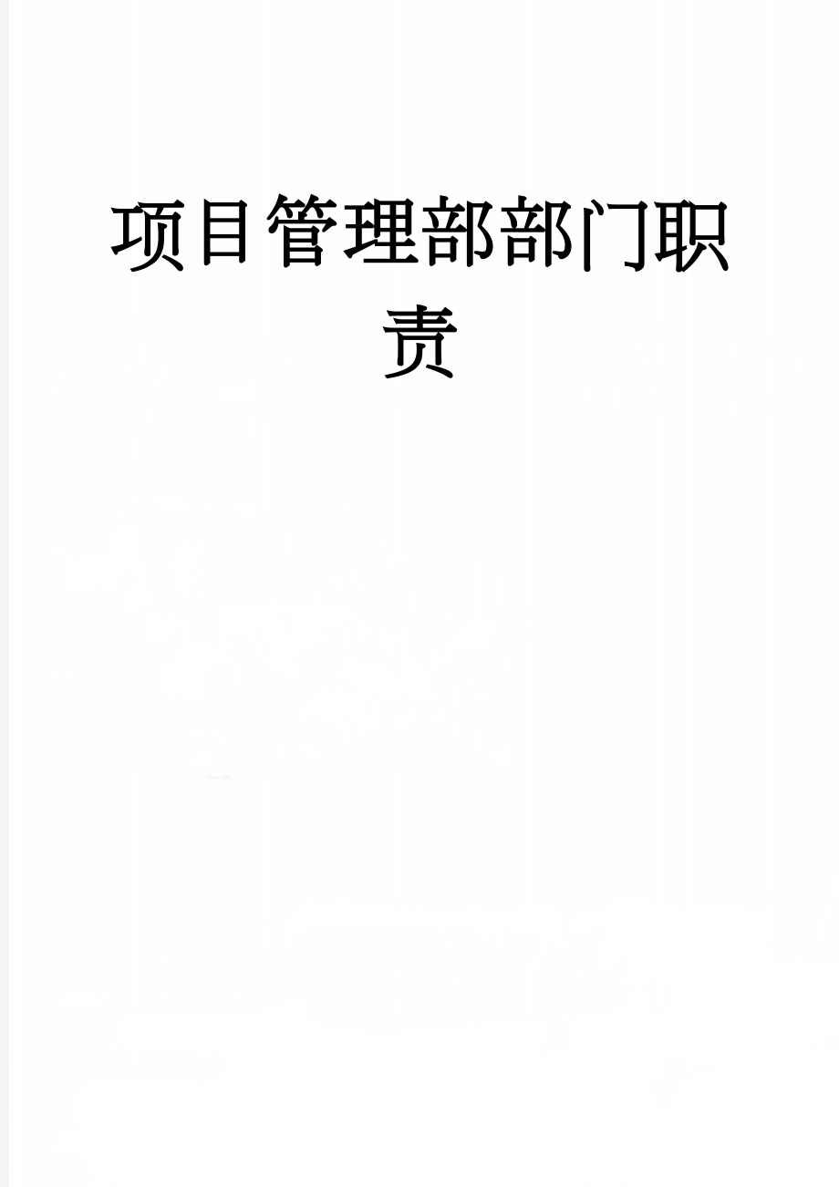 项目管理部部门职责(13页).doc_第1页