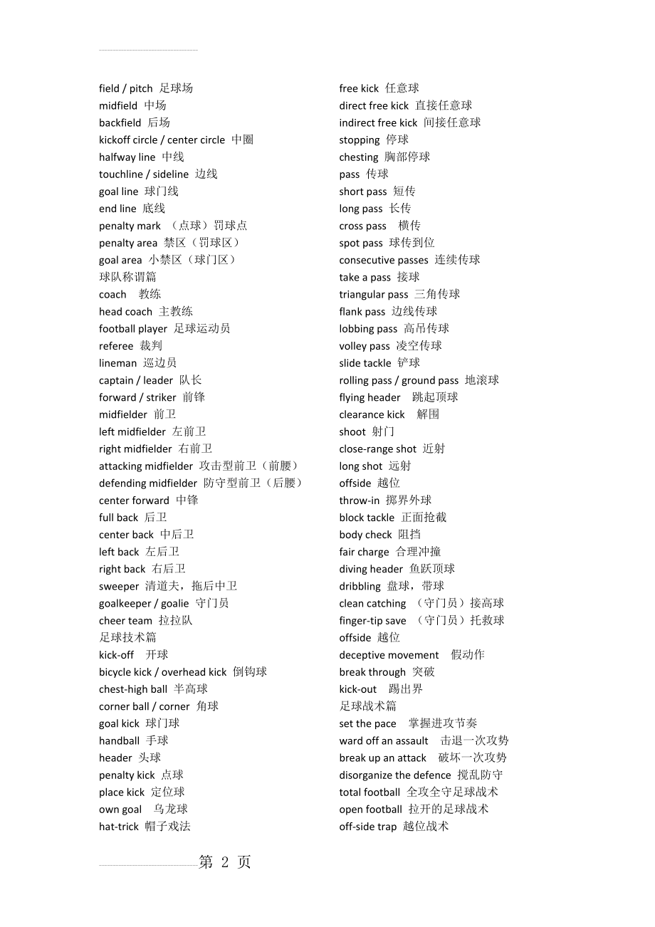 足球常用英语词汇(3页).doc_第2页