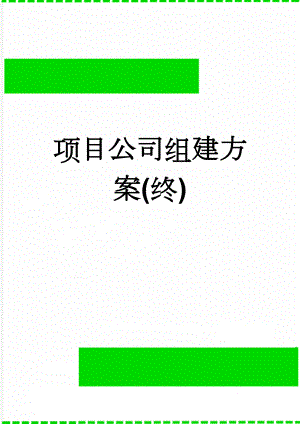 项目公司组建方案(终)(14页).doc