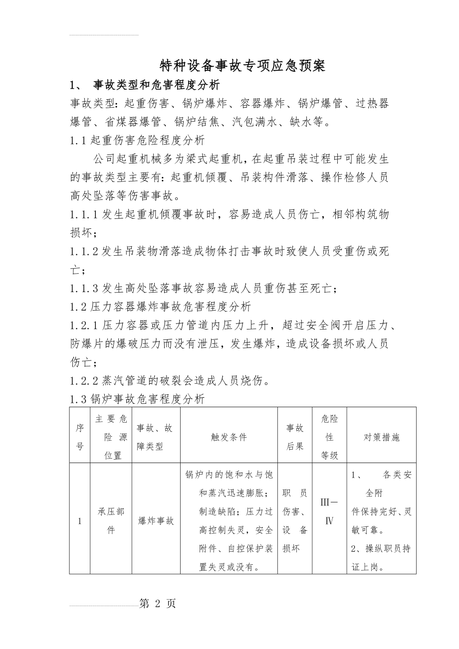 特种设备专项应急预案(20页).doc_第2页