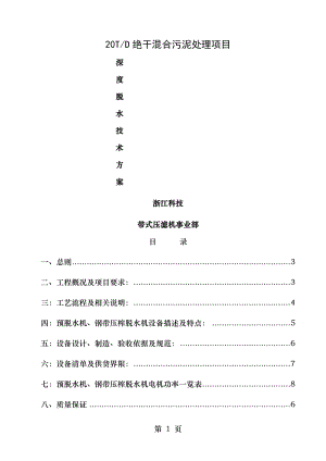 连续化污泥深度脱水方案.doc