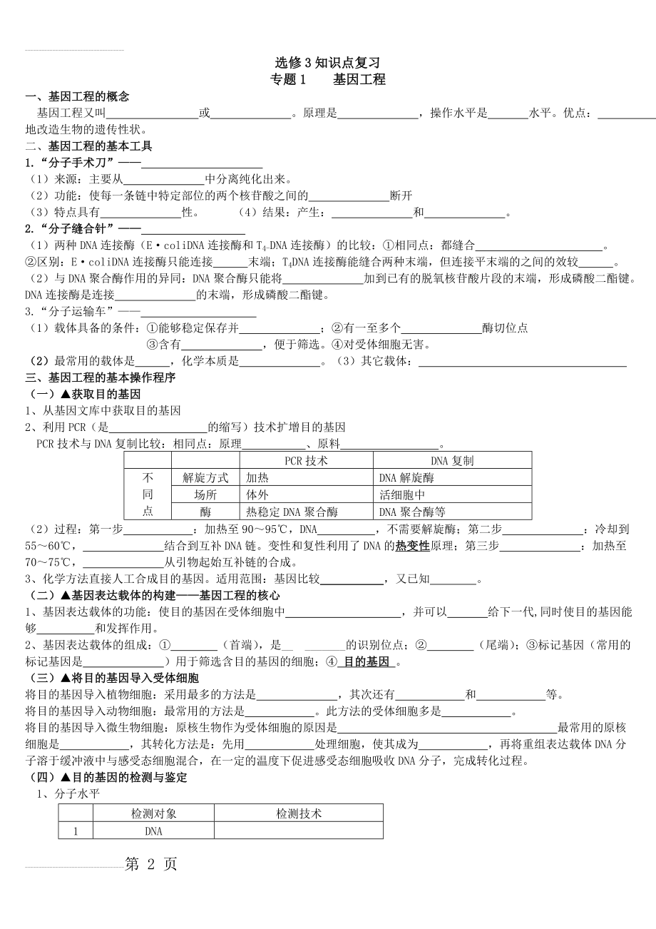 高中生物选修3知识点填空总结(5页).doc_第2页