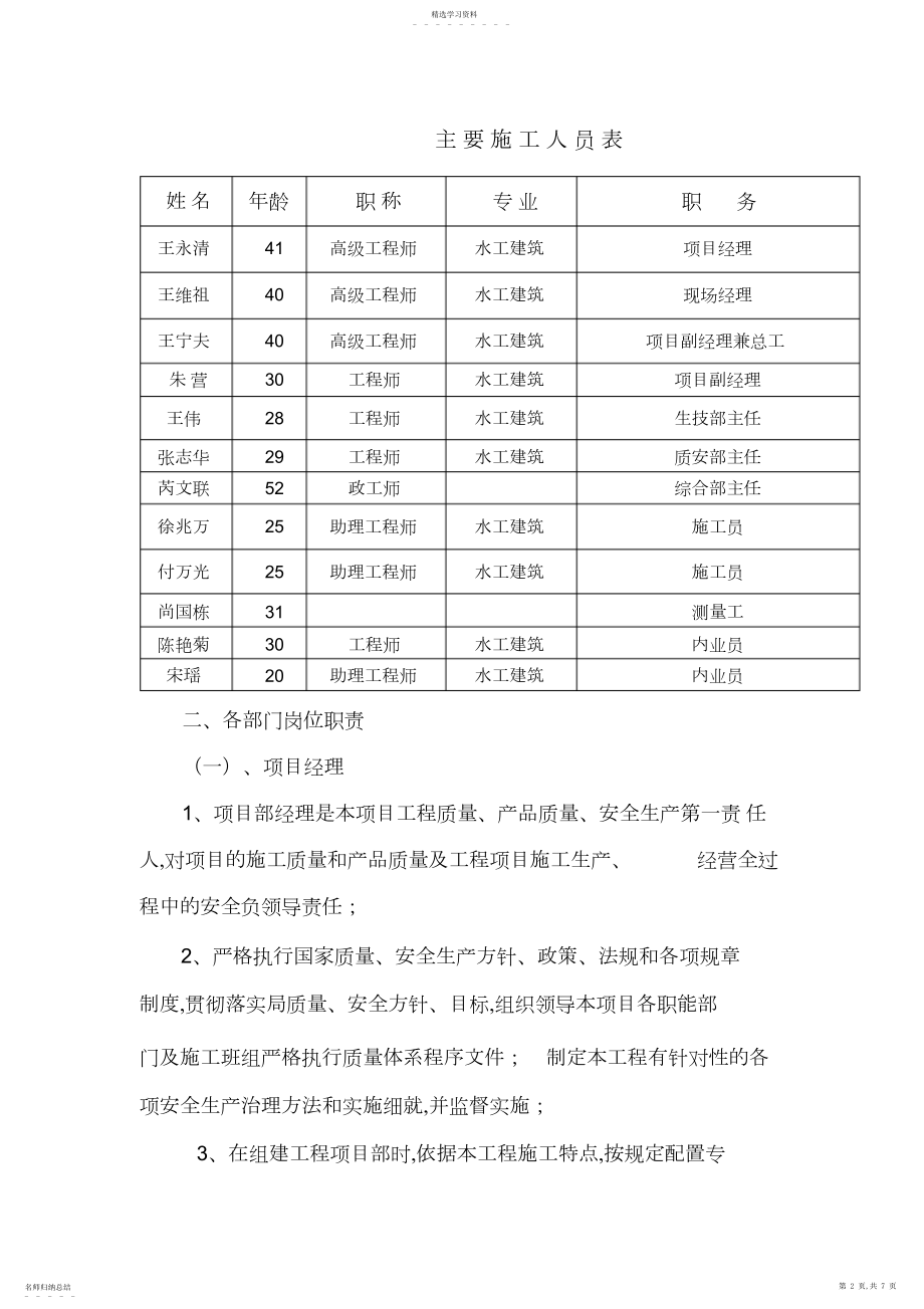 2022年组织机构及人员职责 .docx_第2页