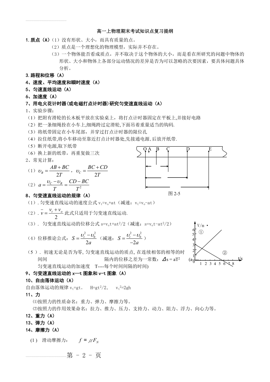 高一上物理知识点总结(15页).doc_第2页