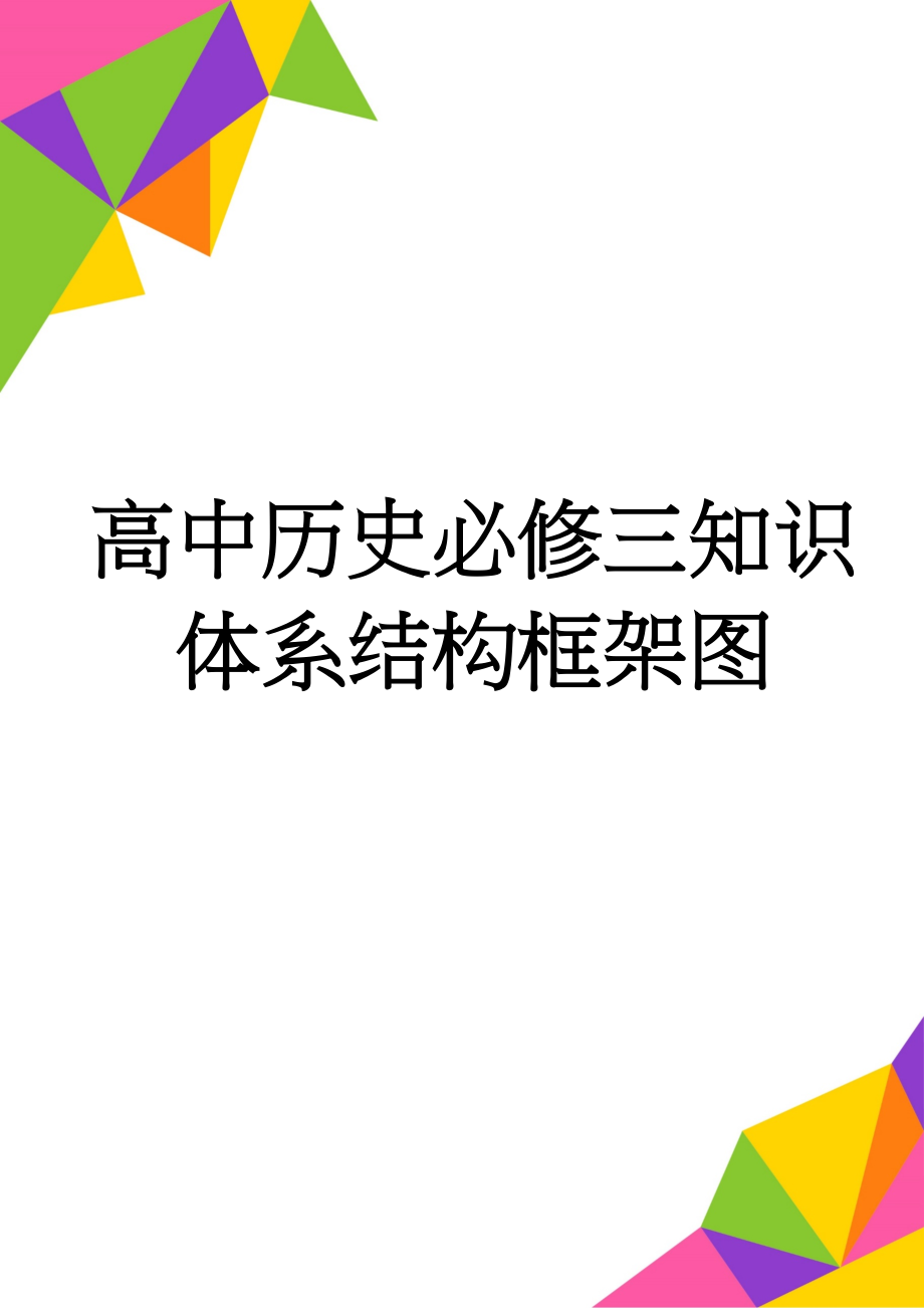 高中历史必修三知识体系结构框架图(2页).doc_第1页