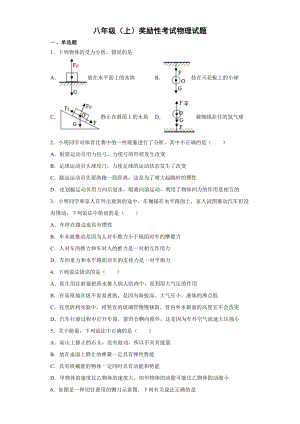 八年级（上）奖励性考试物理试题.docx