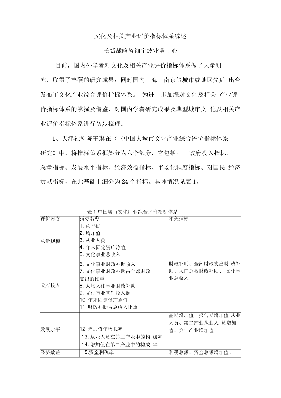 1024文化及相关产业评价指标体系综述.pdf_第1页