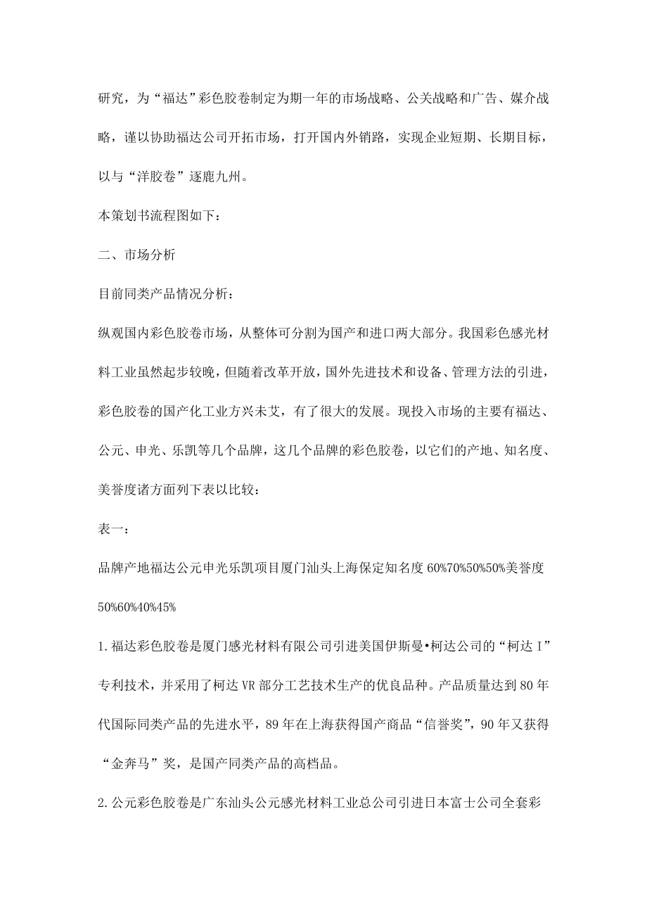 福达彩色胶卷广告策划书范例doc28.docx_第2页