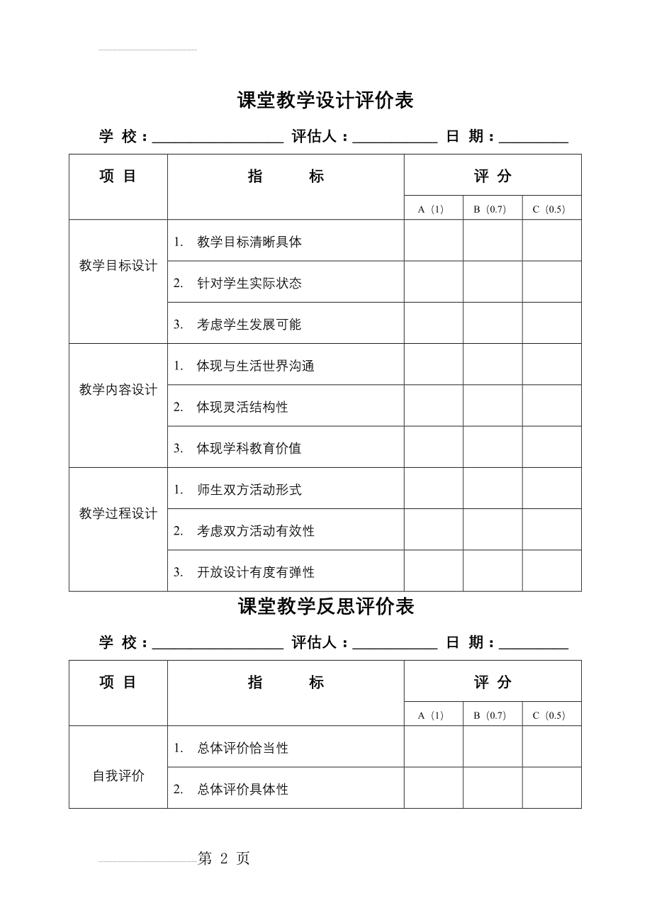 课堂教学设计评价表(3页).doc_第2页