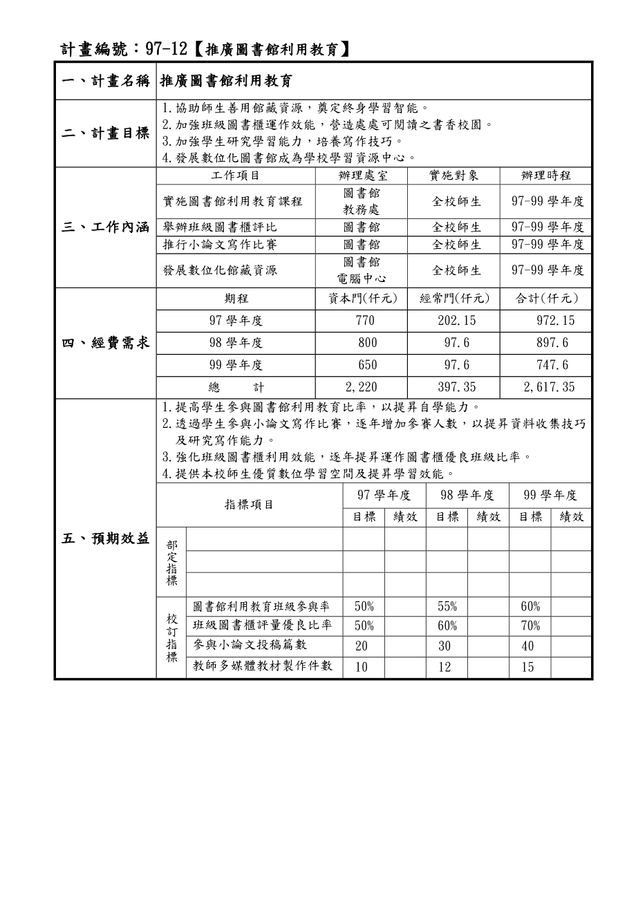 计画编号97-12推广图书馆利用教育.docx_第1页