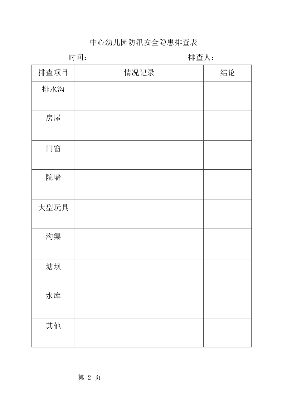 防汛安全隐患排查表(2页).doc_第2页