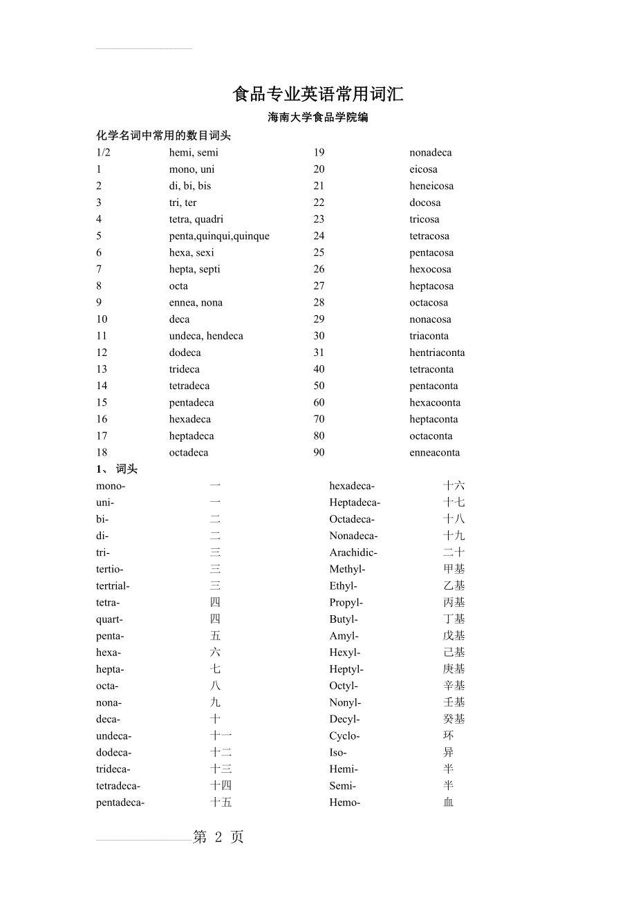 食品专业英语词汇(13页).doc_第2页