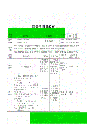 雨天手指操教案(8页).doc