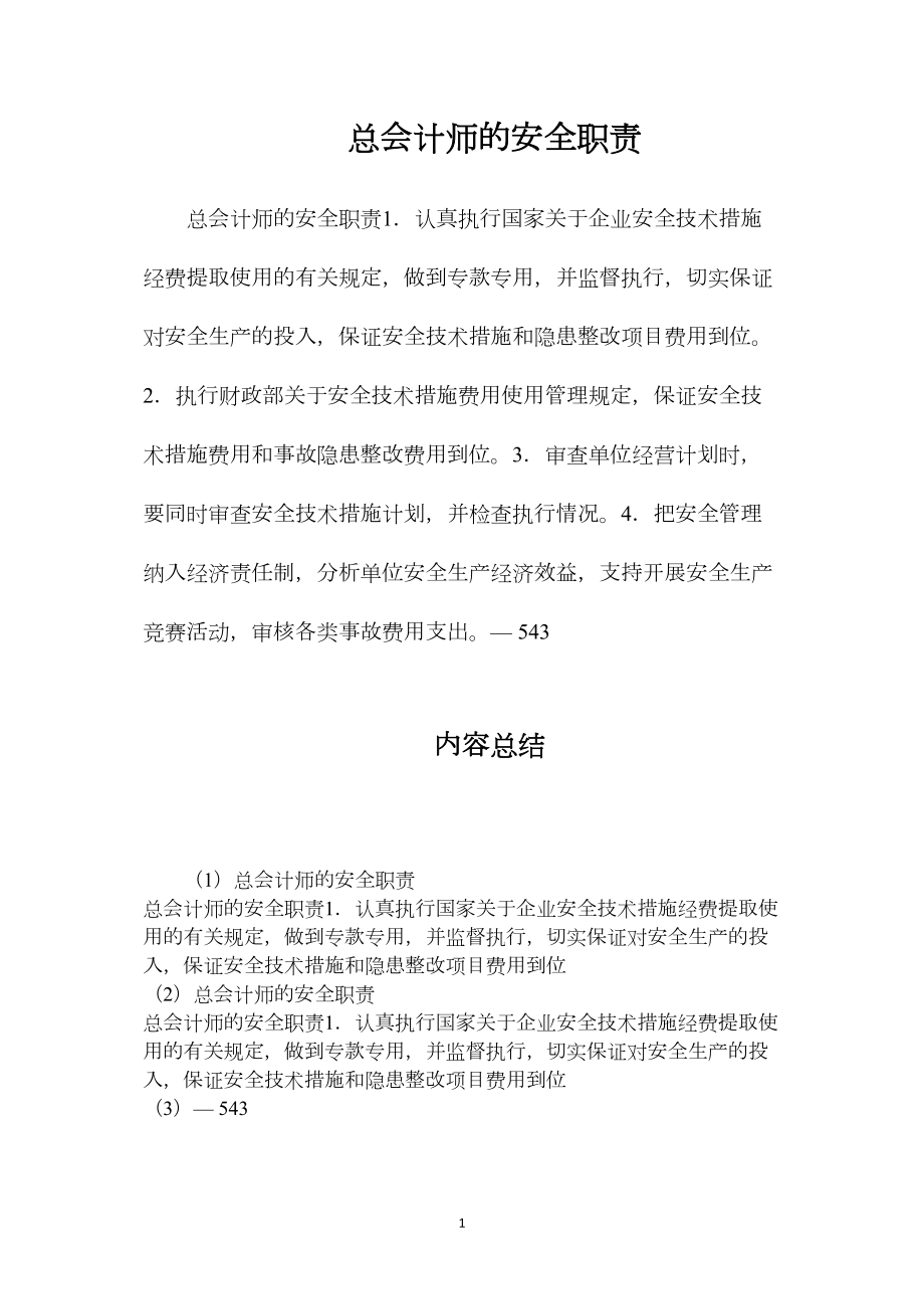 总会计师的安全职责.docx_第1页