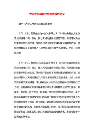 大学生电脑城社会实践报告范文.docx