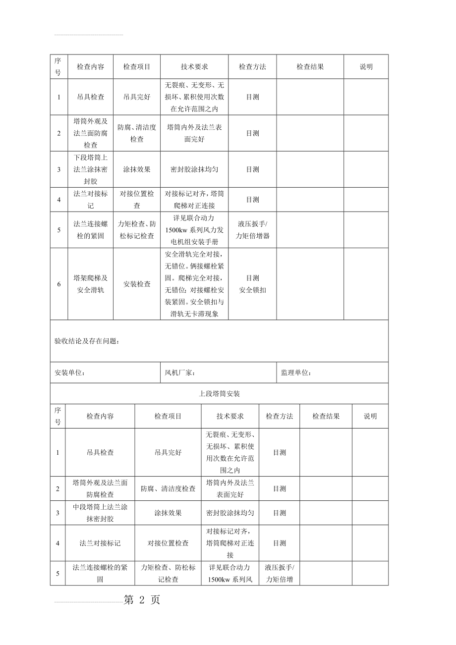 风机安装检查记录(7页).doc_第2页