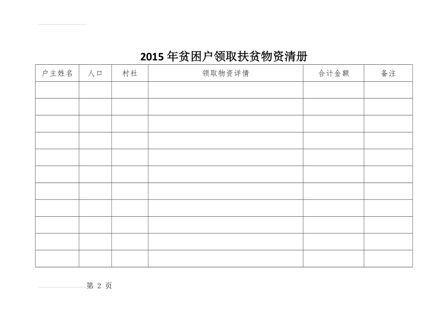 领取物资清单模板(3页).doc_第2页