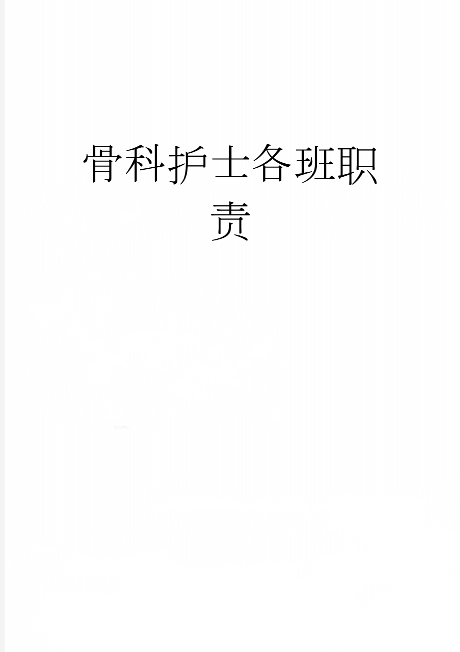 骨科护士各班职责(3页).doc_第1页