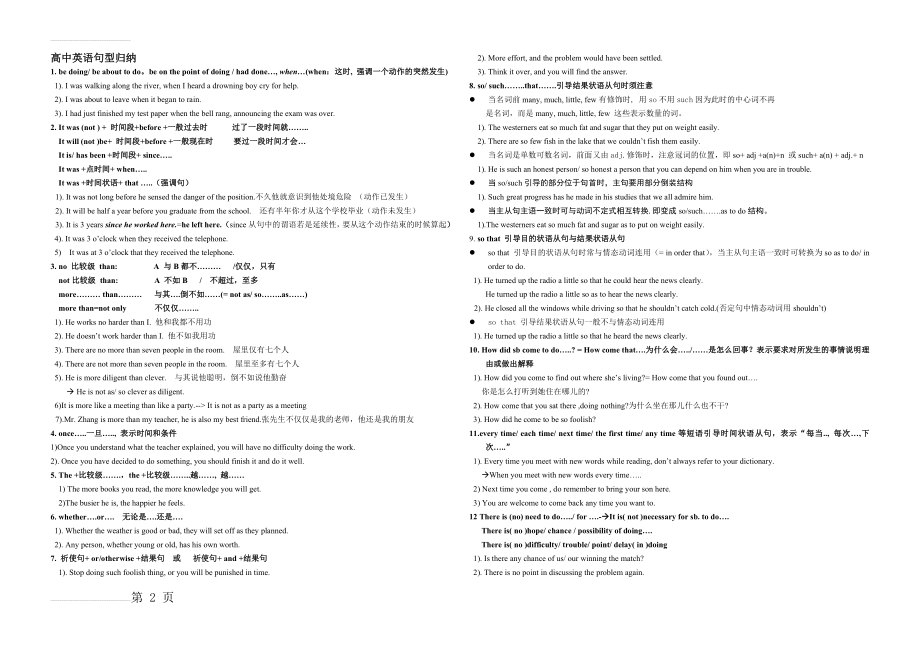 高中英语经典句型归纳(6页).doc_第2页