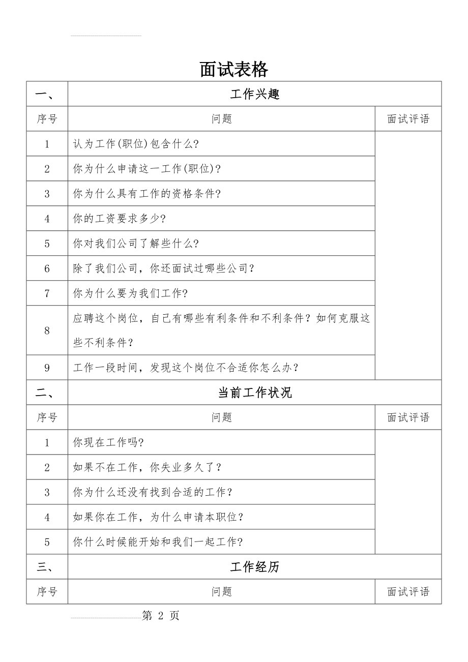 面试问题表格化(5页).doc_第2页