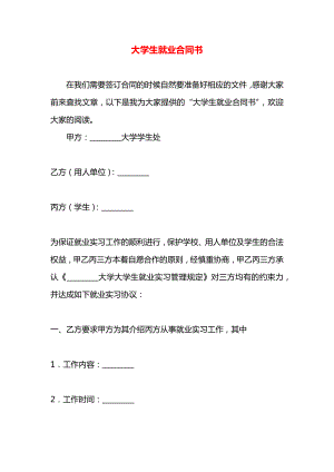 大学生就业合同书.docx