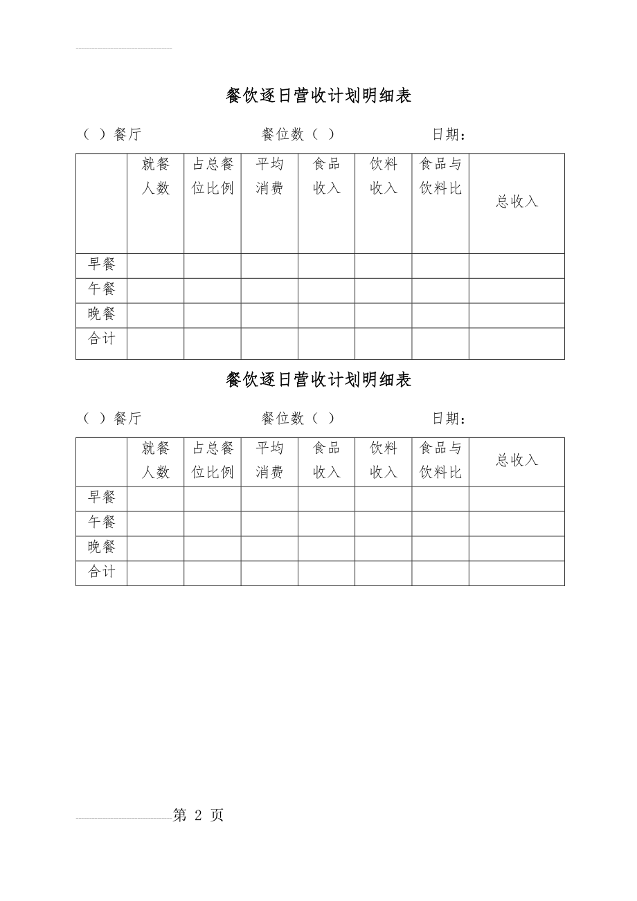 餐饮逐日营收明细(2页).doc_第2页