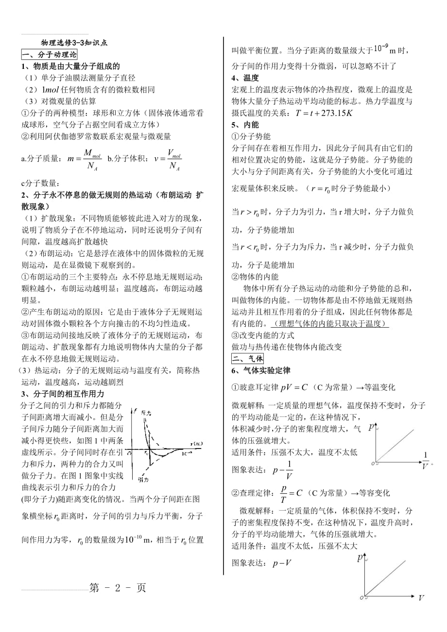 高中物理选修3-35知识点整理(6页).doc_第2页