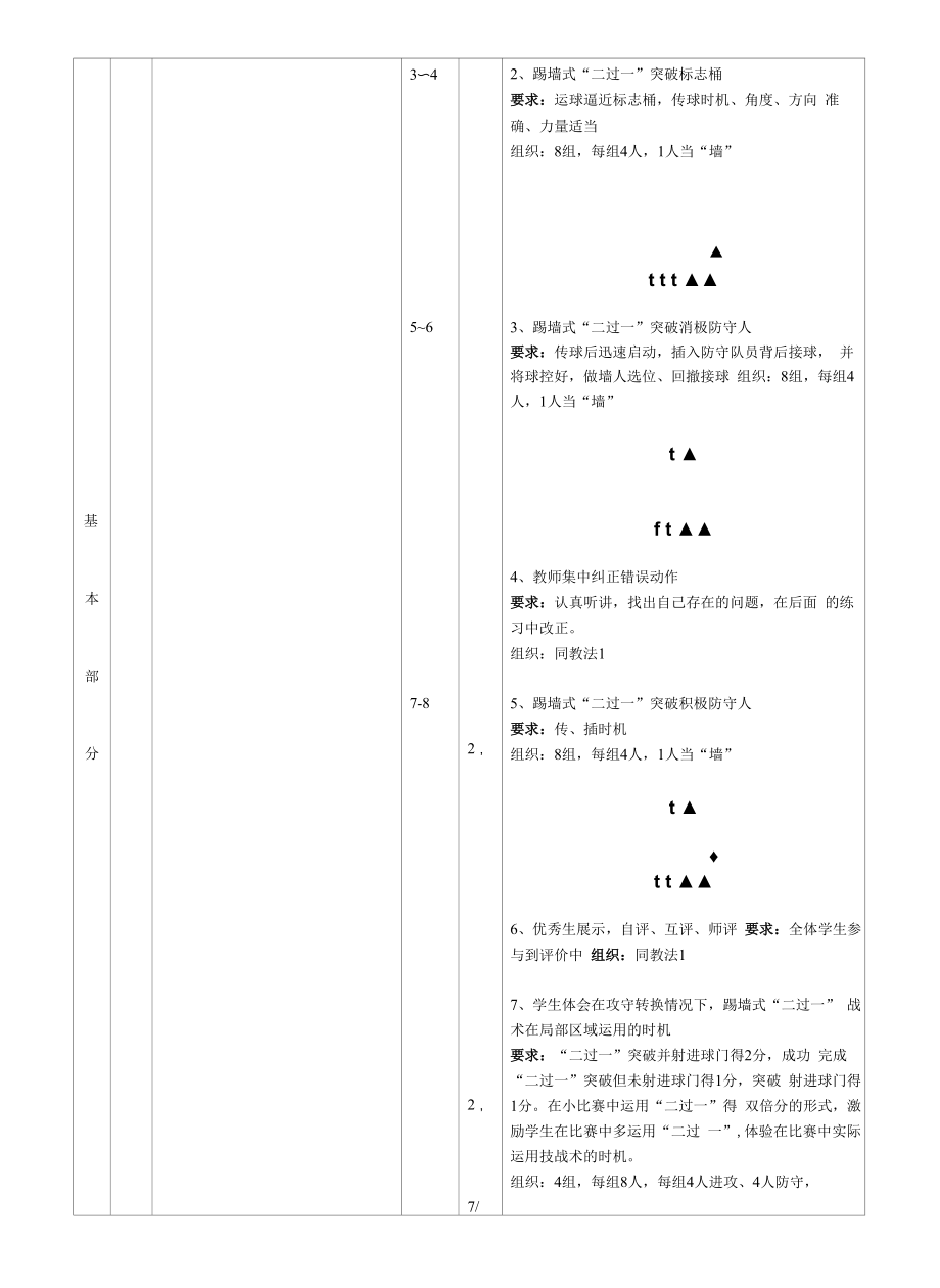 《足球：踢墙式“二过一”战术》教案.docx_第2页