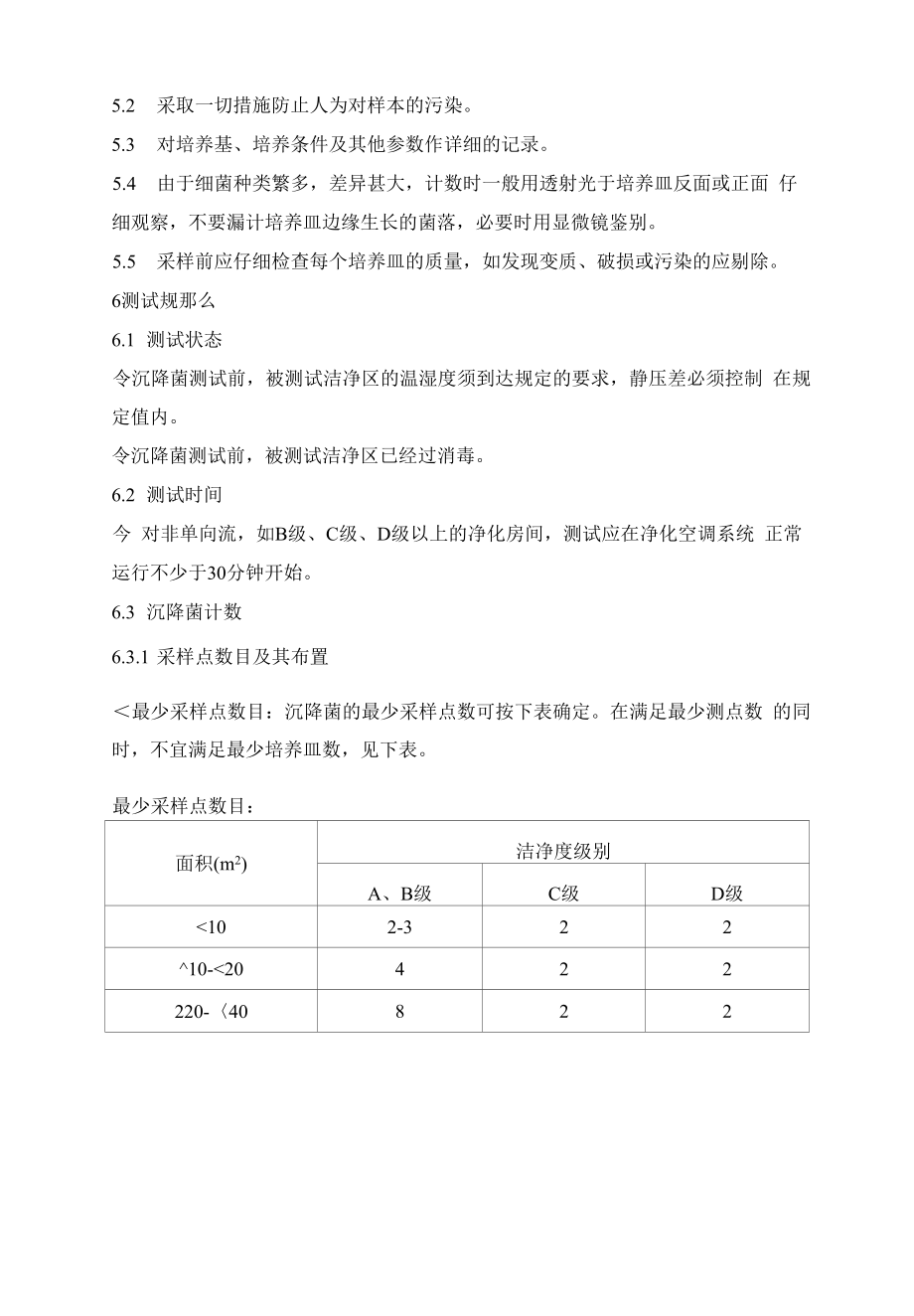 药业公司洁净区房间沉降菌动态测试方案.docx_第2页