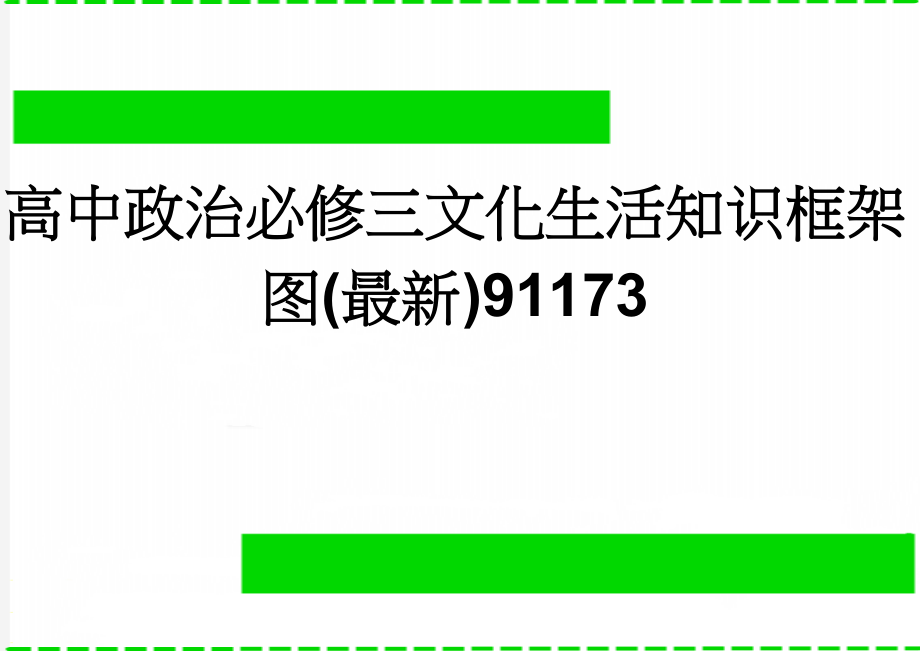 高中政治必修三文化生活知识框架图(最新)91173(9页).doc_第1页