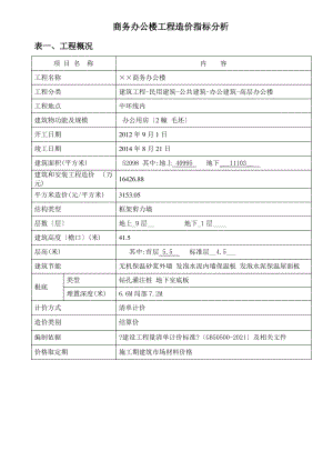 商务办公楼工程造价指标分析.pdf