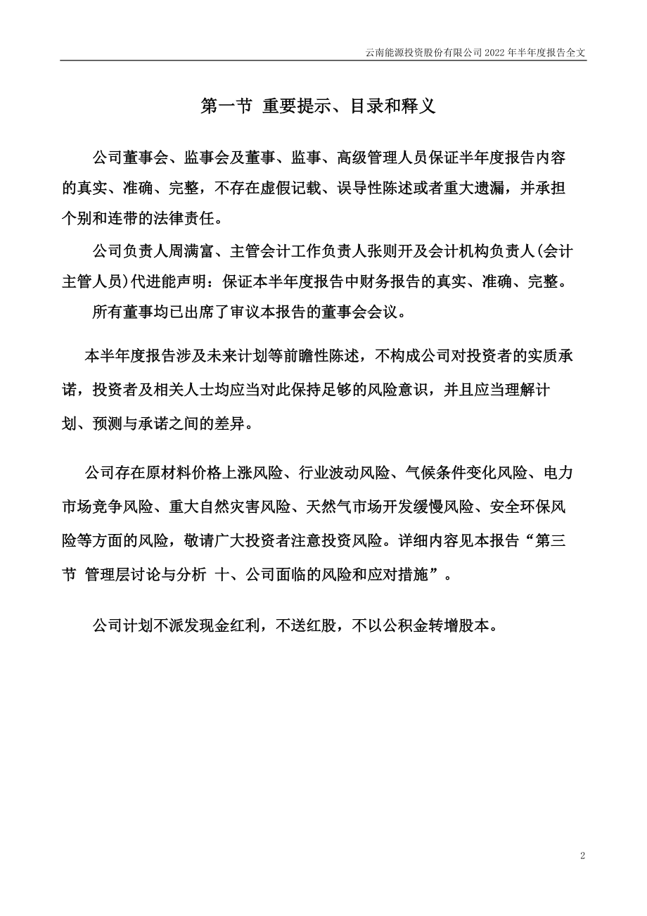 云南能投：2022年半年度报告.PDF_第2页