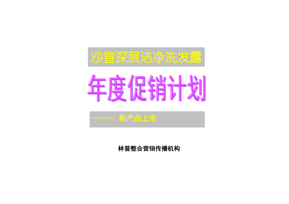 沙宣深层洁净洗发露上市策划方案.docx_第1页