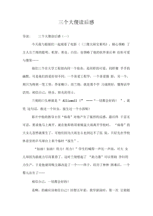 三个大傻读后感.pdf