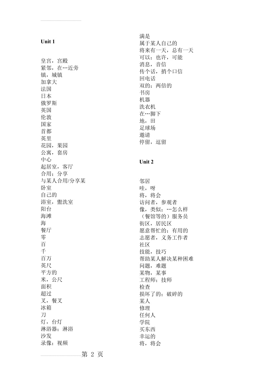 苏教版英语七年级下册1-8课单词默写(7页).doc_第2页