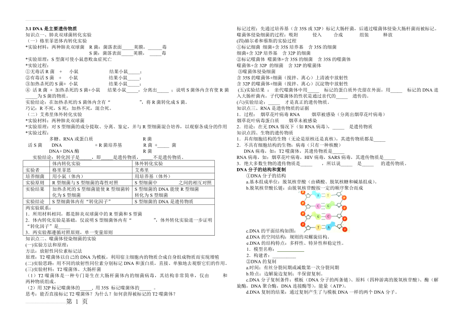 高中生物必修二第三章第四章总结打印的(4页).doc_第2页