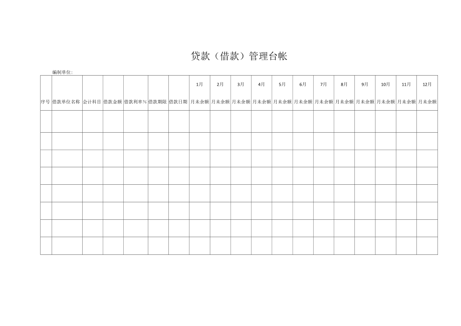 贷款（借款）管理台帐.docx_第1页