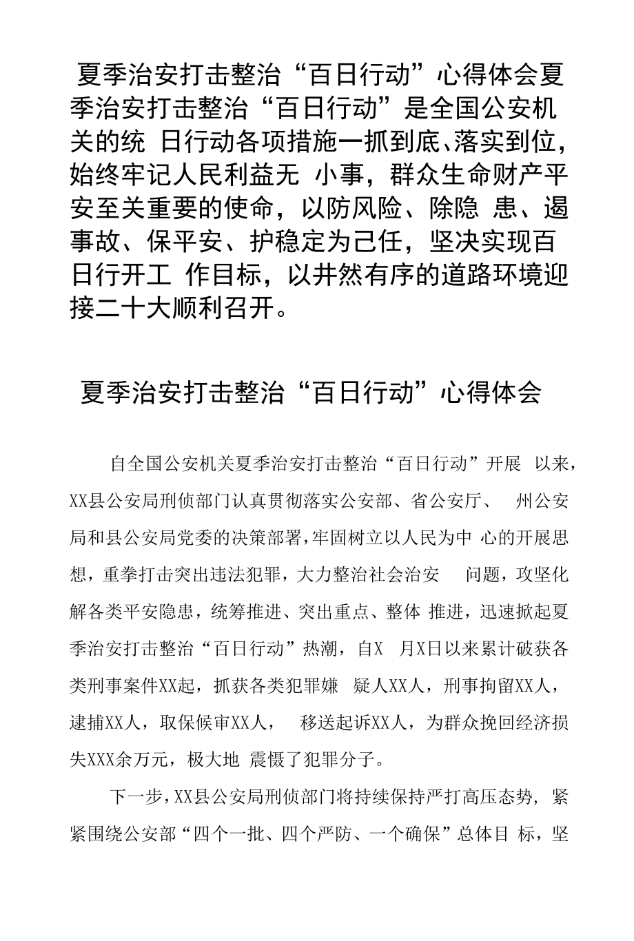 派出所教导员夏季治安打击整治“百日行动”学习心得十篇.docx_第2页