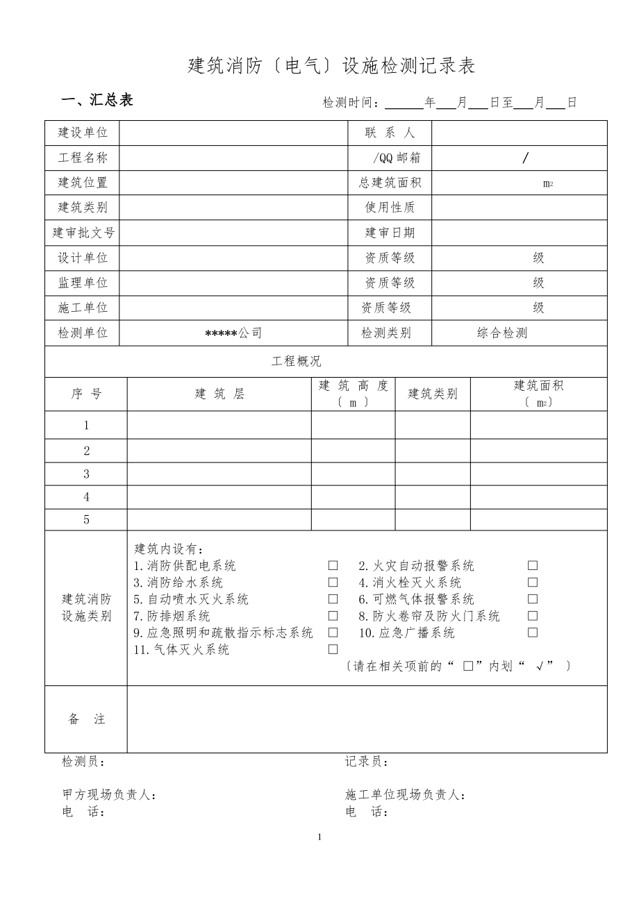 消防设施检测记录表.pdf_第1页