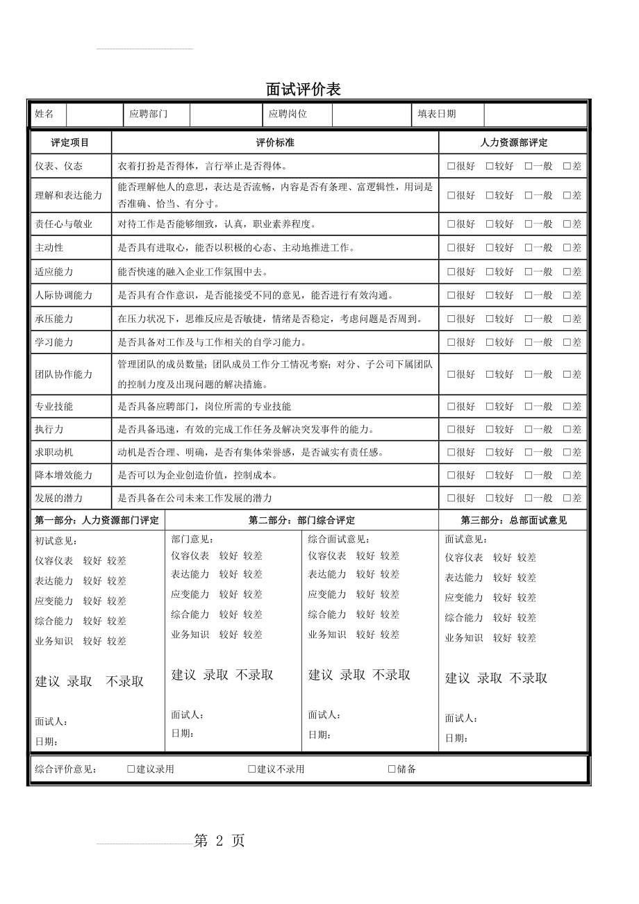 面试官面试评价表(2页).doc_第2页