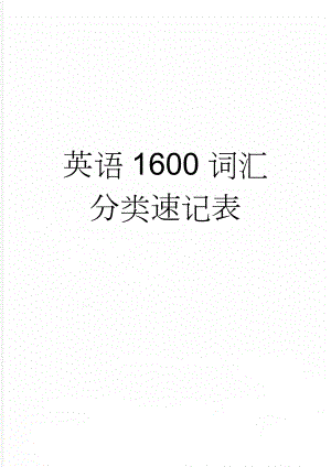 英语1600词汇分类速记表(11页).doc