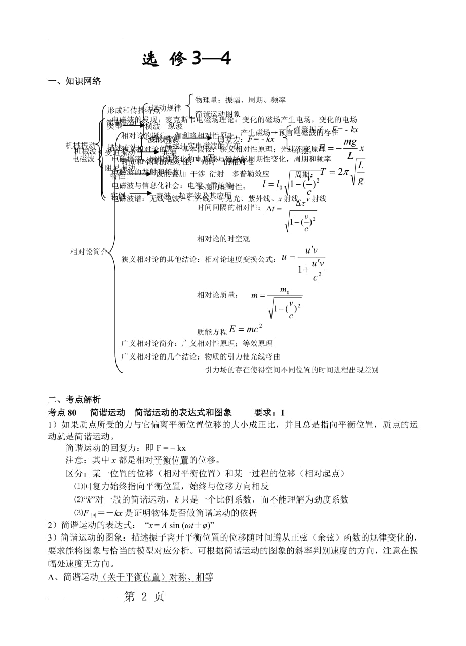 高二物理选修3-4---知识点整理(10页).doc_第2页