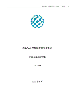 高新兴：2022年半年度报告.PDF