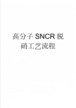 高分子SNCR脱硝工艺流程(3页).doc