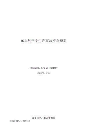 东丰县安全生产事故应急预案.docx