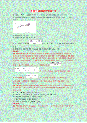 2010_2019十年高考化学真题分类汇编专题12弱电解质的电离平衡含解斩.pdf