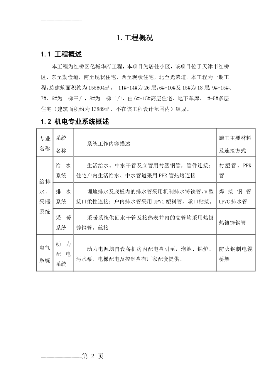 机电安装部分施工组织设计(55页).doc_第2页